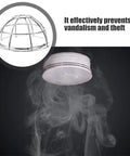 Rock Solid Heavy Duty Fire Sprinkler Head Protection Cage With Anti Theft Wire Mesh And Impact Resistant Shield For Tight Spaces And Garages 5.11 X 2.75 X 1.69 Inches 4 Pack with smoke detector.