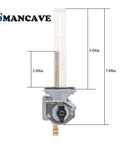 Fuel Valve Petcock Replacement For Vulcan 800 VN800E VN800B VN800A ZR1200 And ZRX1200R Models with measurements