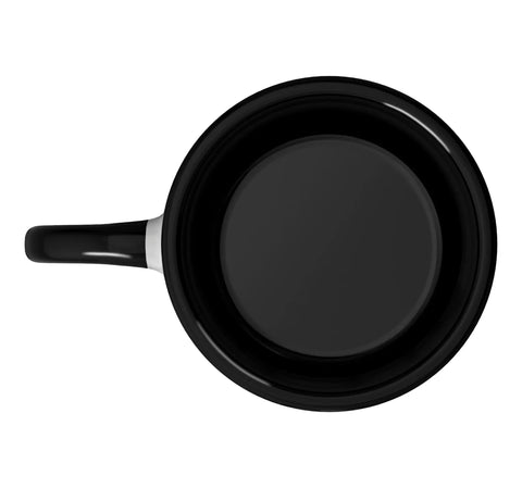 Top view of Glider Pilot Ceramic Mug For Sailplane Lovers Aces Everyday Coffee Breaks With Aviation Vibe Black And White Ceramic Coffee Cup