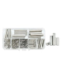 Beefy Heavy Duty Stainless Steel Dowel Pin Assortment Set For Shelves And Closets Locating Pegs and Shelf Support Pins in Box