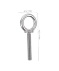 Heavy Duty Stainless Steel Eye Bolts With Nuts And Washers Built Tough For Shock Absorption and Vibration, 3cm eye, 4.4cm length.
