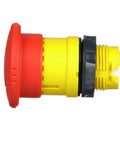 Harmony XB4 Emergency Stop Push Button Head Red Mushroom 40mm With Latching Turn To Release Chromium Plated Bezel Fits 22mm Diameter Cutouts