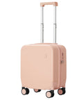 Pink lightweight underseat carry-on luggage with spinner wheels