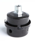 Three Eighths Inch Male Thread Air Compressor Silencer And Filter Metal Intake Muffler with black metal body.