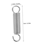 Eight Pieces Extended Compression Spring Assortment Kit For Electric Vehicle Stands Ladder Foot Supports With Heavy Duty Stainless Steel Build For Reliable Structure And Smooth Easy Use In Garage Or Home Projects, 7cm stainless steel spring with hook