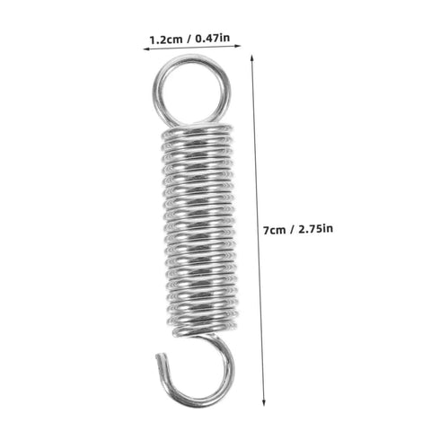 Eight Pieces Extended Compression Spring Assortment Kit For Electric Vehicle Stands Ladder Foot Supports With Heavy Duty Stainless Steel Build For Reliable Structure And Smooth Easy Use In Garage Or Home Projects, 7cm stainless steel spring with hook