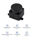 12 Meter ToF LiDAR Sensor Kit With 360 Degree Scanning Walnut-Sized Unit 30K Lux Light Resistant ROS And ROS2 C And C Plus Plus SDK Support
