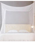 One Side Opening Bed Canopy Netting For Full Size Beds Outdoor Camping Home Dorm Mosquito Screen 380 Mesh Polyester 75x64x71 Inches Keeps Bugs Out Perfect For Bedroom Patio Garden Travel shown on bed