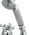 Deck Mount Hand Shower With Diverter For Roman Tub Faucet in Polished Chrome, Solid Brass Construction, 59 Inch Hose, 1.8 GPM Flow At 80 PSI