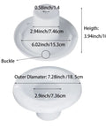 Dimensions of Water Dispenser Replacement Parts Smart Seat WaterGuard Assembly for water coolers with detailed measurements.