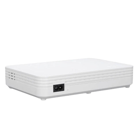 Reliable Mini UPS Backup With 8000 Mah Battery For Router And Modem Keeps Your Internet Flowing Smooth Through Stubborn Power Cuts Featuring Smart Voice Alerts And Completely Stress Free Protection, white device.