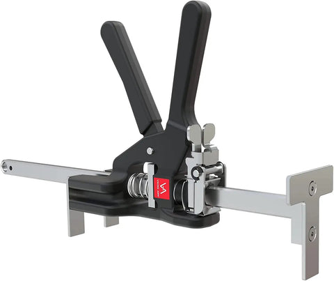 Heavy Duty Hand Jack Lift Tool For Cabinets, Flooring, Windows And More, stainless steel with 330 lb capacity shown in side profile