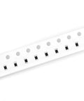 White carrier tape for 0603 SMD resistors with round holes and rectangular pockets