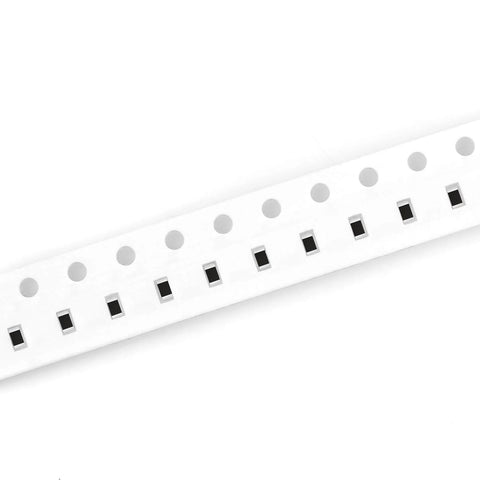 White carrier tape for 0603 SMD resistors with round holes and rectangular pockets