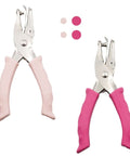 Two Pack Mini Circle Hole Punches One Quarter Inch And One Eighth Inch For Crafts Portable Handheld Paper Puncher With Grip Handle