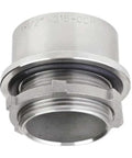 3 Inch IMC RMC Grounding Connector Hub, 316 Stainless Steel NPT Threaded, Polished Finish, close-up view with fitting details.