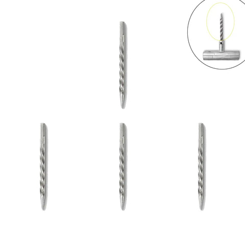 4 Pack Tire Reamer Drill Bits Probes For Puncture Repair Needle Attachments Replacement For Tire Plug Kits