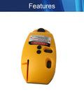 Laser Level And Line Level Tool With 90 Degree Cross Line And Vertical Line For Precise Horizontal And Vertical Alignment On Wall Ceiling And Multi Surface Projects DIY Friendly Ideal For Hanging Pictures Installing Shelves Tiling Orange, orange plastic body front view