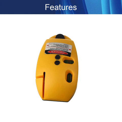 Laser Level And Line Level Tool With 90 Degree Cross Line And Vertical Line For Precise Horizontal And Vertical Alignment On Wall Ceiling And Multi Surface Projects DIY Friendly Ideal For Hanging Pictures Installing Shelves Tiling Orange, orange plastic body front view