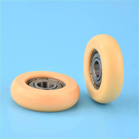 Rock Solid 20 Pack Circular Arc Plastic Coated 608ZZ Roller Bearings with durable nylon for heavy duty machines.