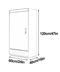 Heavy Duty Beefy Cold Rolled Steel Floor Standing Electrical Enclosure Lockable Outdoor Cabinet IP30 Weatherproof and Dustproof Electrical Box for Industrial, Commercial, or Home Use, 120cm x 60cm x 40cm