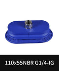 Premium Industrial 60 By 30 NBR Oval Pneumatic Suction Cup For Manipulator Systems heavy duty rubber vacuum gripper, blue design.