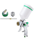 Pro Grade Handheld Airbrush Kit Adjustable Hvlp Paint Sprayer Gun with 1.4mm brass tip and 600ml gravity feed cup.