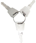 Three Pack Ignition Keys 1115-500016-00 Compatible With Big Joe Electric Pallet Jacks displayed on a metal keyring