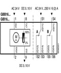 Wiring diagram for Heavy Duty 24V AC Modulating Air Damper Actuator Gbb164.1E, showing electrical connections and specifications.