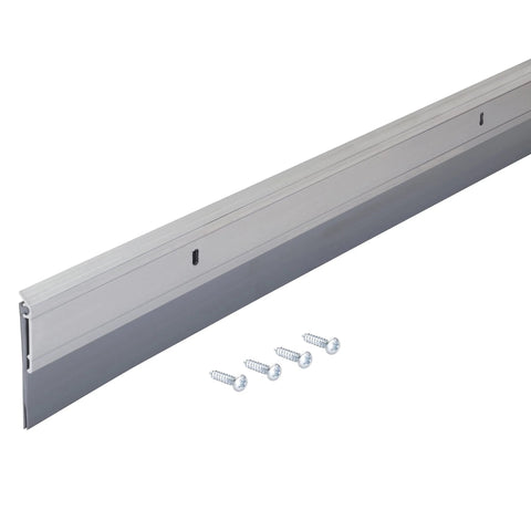 M-D All-Season door sweep, 36-inch, silver aluminum with vinyl seal; screws included
