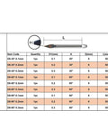 Precision V Groove Engraving Router Bit With 6mm Shank, Durable Carbide End Mill dimensions and specifications chart.