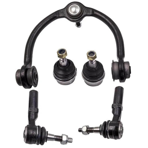 Black Sealed Front Suspension Kit For Jeep Grand Cherokee 2005 To 2010 With Inner Outer Upper Lower Arms And Ball Joints Plus Mounting Hardware Bushings For Smooth Ride, black arm set with ball joints