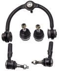 Premium Toodiver Front Suspension Kit With Ball Joints And Control Arms For Jeep Grand Cherokee 2005 To 2010 Black Sealed Mounting Hardware Bushing Tie Rod Boots Set Upgrade, black control arms and ball joints