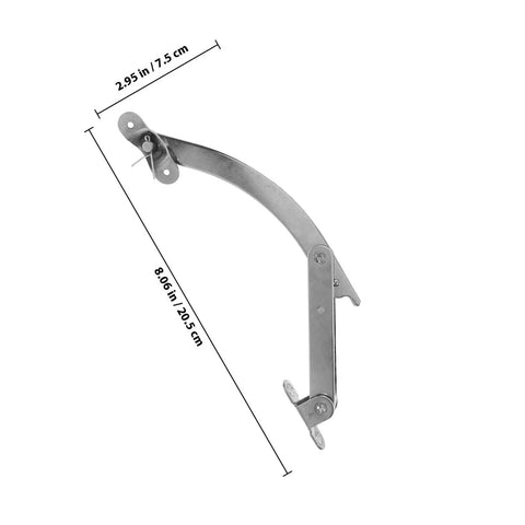 Adjustable Support Rod Hinges For Electrical Cabinet Doors With Limiter Function Carbon Steel Silver Folding Lid Stay Hinges