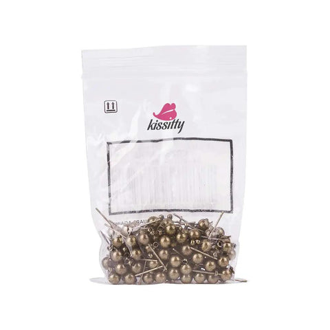 Antique Bronze Brass Round Ball Post Stud Earrings With Loop For Dangle Jewelry Making 100 Pcs Nickel Free 5mm Ball Size 16mm Long 1mm Pin 1mm Hole Solid And Versatile Craft Findings, bag of studs
