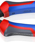 High Leverage Lineman's Pliers With New England Head And Multi Component Construction, 9-1/4 Inch, red and blue handle, side view