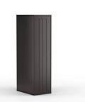 Side view of 19 Cubic Ft Heavy Duty Resin Cabinet With Lockable Handles Multi Wall Construction And Metal Reinforced Shelves For Basem