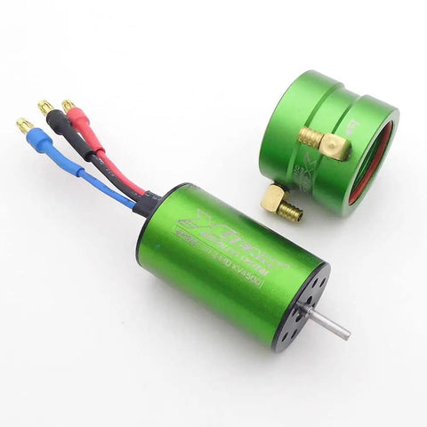 2440 KV Brushless RC Boat Motor with 24mm Water Cooling Jacket and Connectors