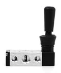5 Way 2 Position Hand Lever Pneumatic Valve With One Quarter Inch NPT Inlet And One Quarter Inch NPT Outlet Ports Plus One Eighth Inch NPT Exhaust Aluminum Alloy Direct Acting Easy Pull Manual Push Pull Controller 4H210 N08