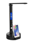 Smart LED Desk Lamp With Wireless Charger And USB Port, Built-In Bluetooth Speaker, Adjustable Arm And Brightness