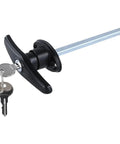 T Shaped Handle Lock For Garage Doors Made Of Zinc Alloy In Black Rugged Caravan Shed Cabinet Furniture Hardware 1 Piece