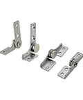 Flozari 304 stainless steel rotary torque hinge set with damping, includes multiple brackets and pins