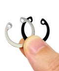 Close-up of Beefy Heavy Duty Retaining Ring Kit parts, 8-24mm internal C-type circlips, showcasing stainless steel 304.