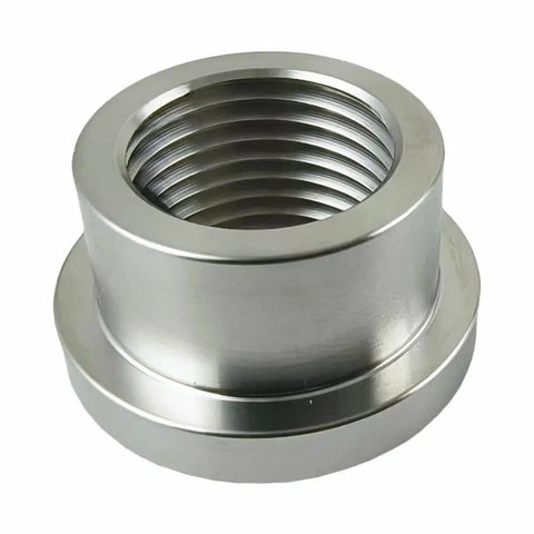 Stainless Steel 304 Pro Grade One Half Inch NPT Female Threaded Stepped Weld Bung With Top Head For Exhaust And Oxygen Sensor Install