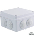Sunnyglade IP65 ABS plastic junction box; waterproof, dustproof electrical enclosure, 3.9x3.9x2.8 in, includes 4 screws