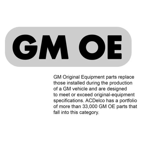 GM OE logo highlighting quality of Engine Coolant Temperature Sensor Oe Replacement For General Motors Vehicles.