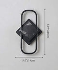 Modern Led Acrylic Indoor Wall Sconce With Dimmable Remote Control And Warm Adjustable Glow Solid Pick For Bedroom Living Room And Office Space, black design, 14.9" high by 5.5" wide.