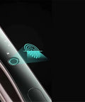 Slick Smart Door Lock With Built In Camera Rock Solid Fingerprint Reader Plus Secure Password IC Card Key Backup For Dead Simple Setup And Reliable Home Security, detail of fingerprint scanner.