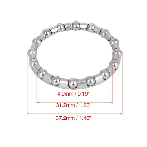 Four Pack 37 Point 2 Millimeter Bicycle Ball Bearing Cage Set With 16 Balls For Crank And Wheel Retainers Durable Steel Build