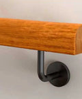 Solid Wooden Stair Handrail Built Tough For Indoor Outdoor Use With Smooth Non Slip Grip Quick Install Grab Bar mounted on wall